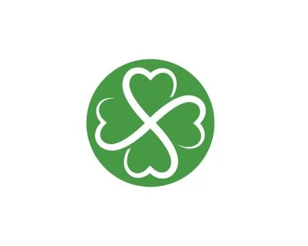 Green Clover Leaf Logo Template Stock-Illustration