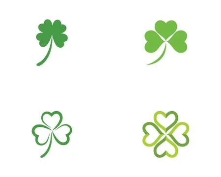 Green Clover Leaf Logo Template Stock Illustration