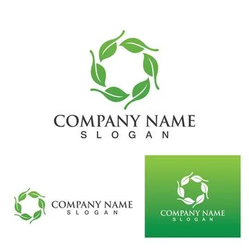 Green Clover Leaf Logo Template Stock Illustration