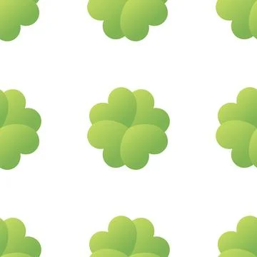 Green clover leaf pattern Stock Illustration