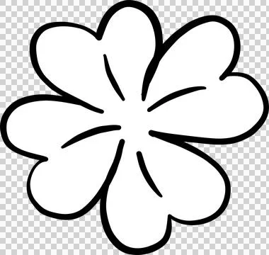 Green Clover Leaf St Patrick Day Outline Cartoon Hand Drawn Stock Illustration