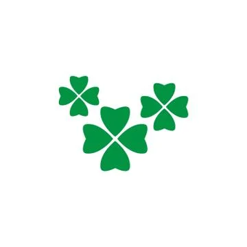 Green Clover Leaf Template Design Vector 스톡 일러스트
