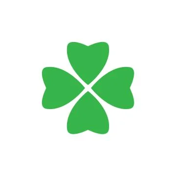 Green Clover Leaf Template Design Vector Иллюстрация