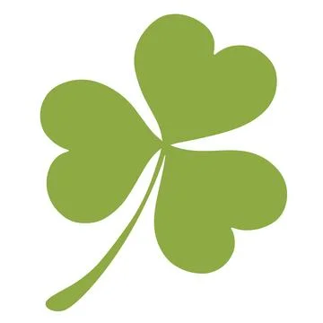 Green clover leaf. Vector illustration on a white background Stock Illustration