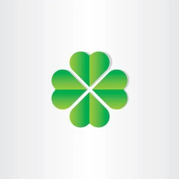 Green clover luck st patrick symbol Stock Illustration