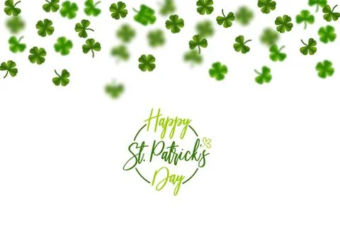 Green clover St Patrick Day Illustrazione stock