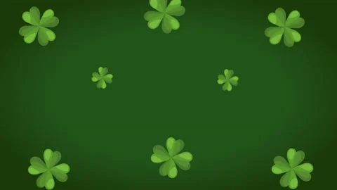 Green clovers luck pattern animation 스톡 동영상 233934093