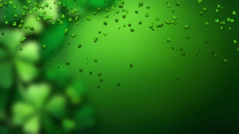 Green Clovers For Saint Patrick Day Stock Footage 301906725