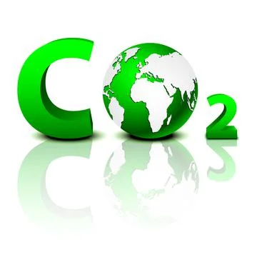 Green CO2 pollution in 3D Stock Illustration