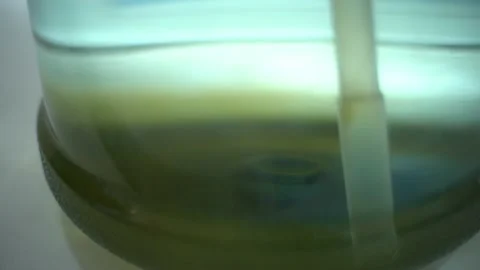 Green coating on the bottom of a large, 19 liter bottle for drinking water Video stock 239611241