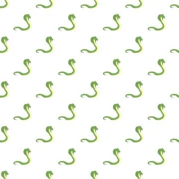 Green cobra snake pattern creating seamless background 스톡 일러스트