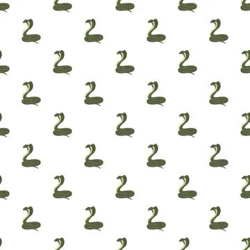 Green cobra snake pattern repeating seamless background 스톡 일러스트