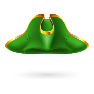 Green cocked hat Stock Illustration