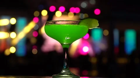 Green cocktail Stock Footage 195302152