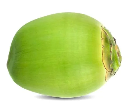 Green coconut isolated on white background. Stock Photos
