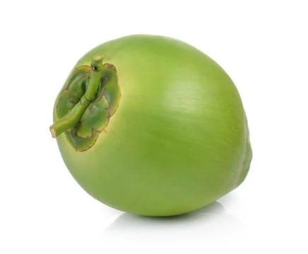 Green coconuts on white background Stock Photos