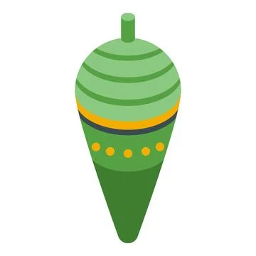 Green cocoon insect icon isometric vector. Moth cute leaf Illustrazione stock