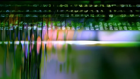 Green Code Glitch Background Seamless Loop 스톡 동영상 328287777