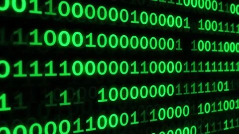 The green code made programming dark background Foto stock