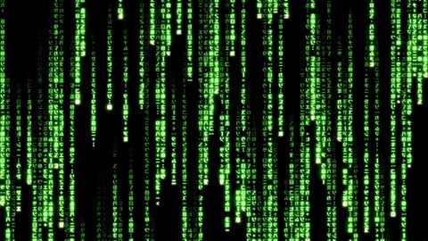 Green code Matrix rain background Stock Footage 269124600