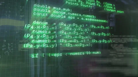 Green code overlay appearing scrolling through request functions and response Stock Footage 313509182