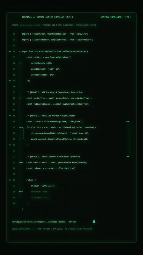 Green code terminal text data stream loop background Stock Footage 347944715