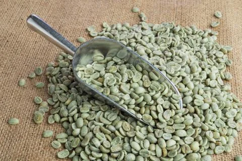 Green coffee beans Stock Photos