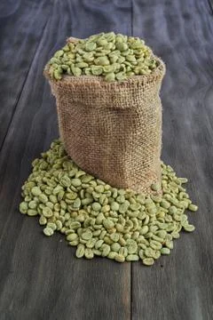 Green coffee beans 写真素材