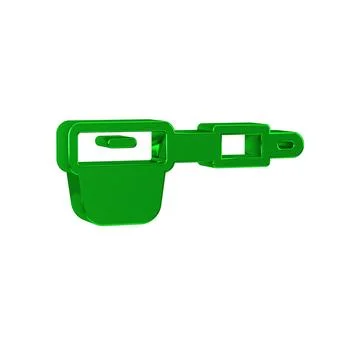 Green Coffee filter holder icon isolated on transparent background. Stock Illustration