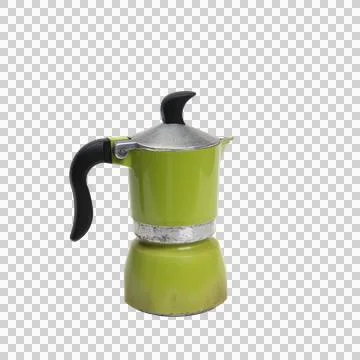 A green coffee pot Stock Photos