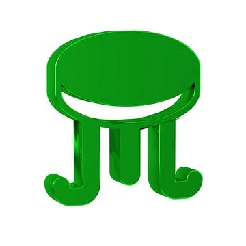 Green Coffee table icon isolated on transparent background. Street cafe. 스톡 일러스트