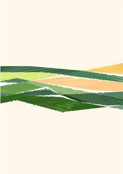 Green collage abstract field background vector illustration. Pattern with 스톡 일러스트