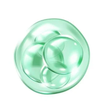 Green collagen molecules creating captivating bubble effect Stock Illustration
