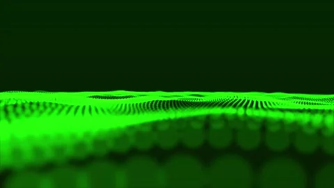 Green color abstract background with dynamic elements of waves. Stock Footage 236690372