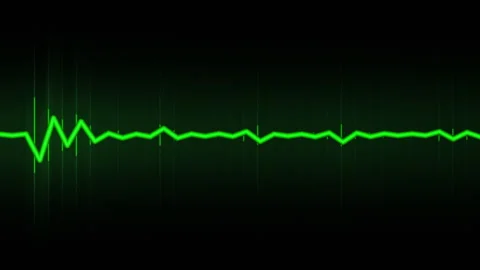 Green color abstract dynamic pulse of audio record, stylish technology effect Stock Footage 254575661