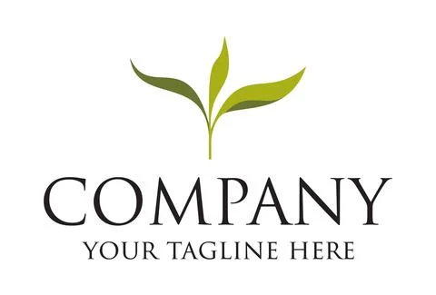 Green Color Abstract Simple Shape Leaf Tea Nature Eco Logo Design	 Stock Illustration
