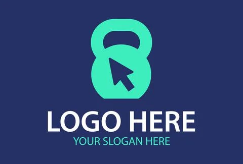 Green Color Digital Padlock Security System Logo Design	 Stock Illustration