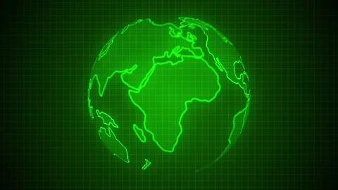 Green Color Earth Map Rotating Animation. Save Earth. Save Planet. Green Planet. Stock Footage 278824523