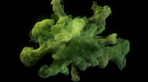 Green color explosion on black 動画素材 48542871