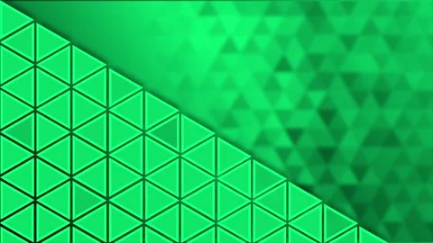 Green color flickering Triangular shapes pattern background Stock Footage 217906870