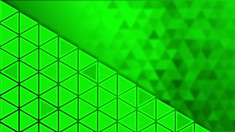 Green color flickering Triangular shapes pattern background Stock Footage 217906892