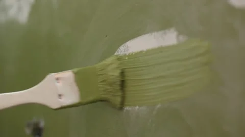 Green color horizontal brushstroke Stock Footage 68790107