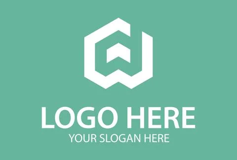 Green Color Initial Letter D Hexagonal Logo Design	 Stock Illustration