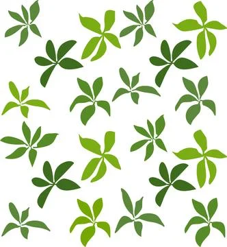 Green color leaf vector pattern, vector leaves, repeated Stockillustratie