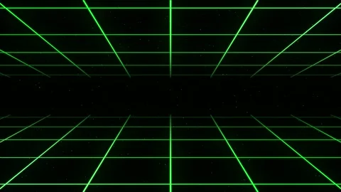 Green color moving grid and particles ba... | Stock Video | Pond5