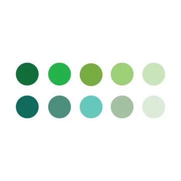 Green color palette vector element design template イラスト素材