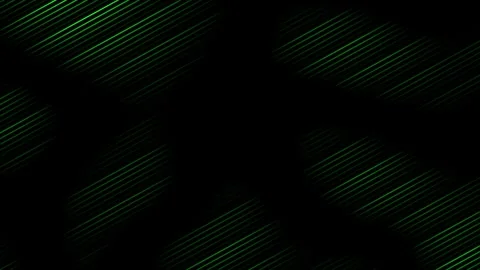 Green color parallel lines pattern flowing over black background Stock Footage 307516970