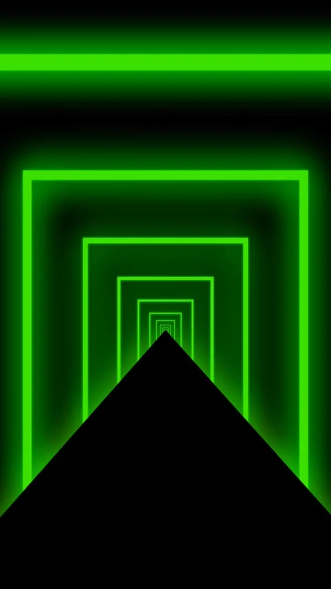 Green color rectangle shapes speed looping tunnel Vertical Video Footage clip Stock Footage 247919310
