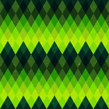Green color rhombus seamless pattern Stock Illustration