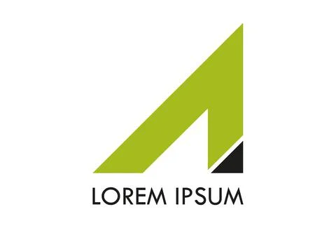 Green Color Simple Luxury Initial Letter A Logo Design	 Stock Illustration